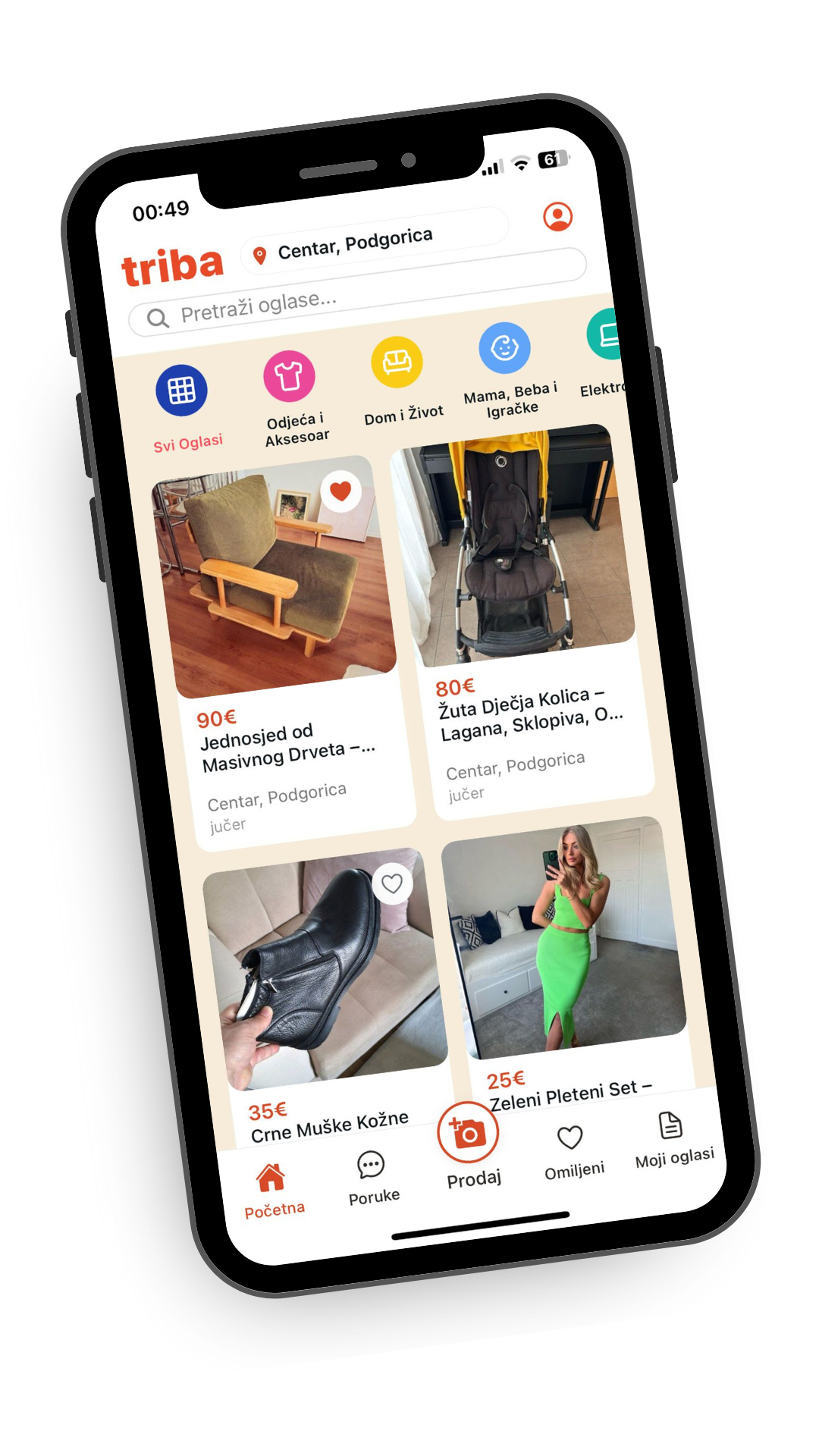 Triba aplikacija za polovne oglase u Crnoj Gori - Podgorica, Budva, Nikšić